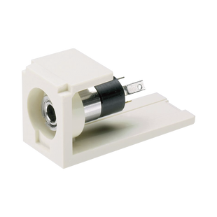 Módulo Estéreo de 3.5mm (1/8"), Tipo Mini-Com, Para Soldar, Color Blanco Mate