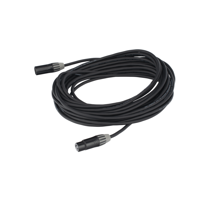 Cable XLR | 3 polos | Conector Hembra-Macho | Serie M | Carcasa Negra | Contactos Dorados | Ideal para Microfonía | Longitud 10m
