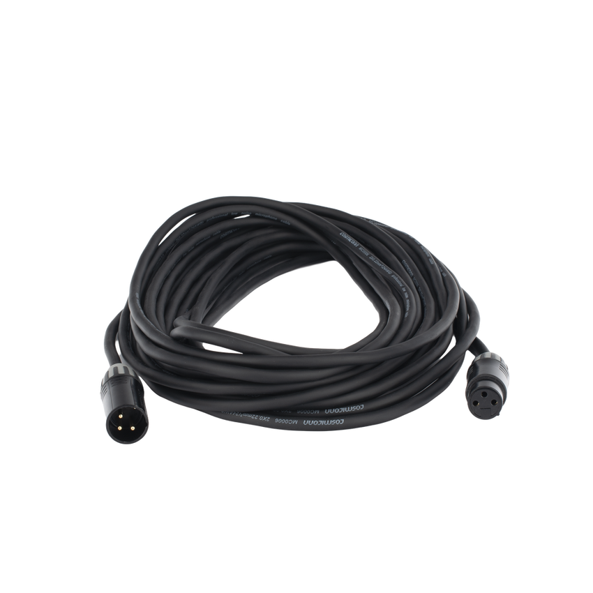 Cable XLR | 3 polos | Conector Hembra-Macho | Serie M | Carcasa Negra | Contactos Dorados | Ideal para Microfonía | Longitud 10m