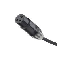 Cable XLR | 3 polos | Conector Hembra-Macho | Serie M | Carcasa Negra | Contactos Dorados | Ideal para Microfonía | Longitud 10m