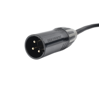 Cable XLR | 3 polos | Conector Hembra-Macho | Serie M | Carcasa Negra | Contactos Dorados | Ideal para Microfonía | Longitud 10m
