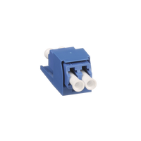 Módulo Acoplador LC Duplex, para Fibra Óptica Monomodo OS1/OS2, Tipo Mini-Com, Color Azul