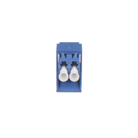 Módulo Acoplador LC Duplex, para Fibra Óptica Monomodo OS1/OS2, Tipo Mini-Com, Color Azul