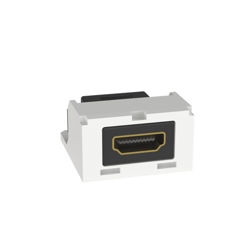 Módulo Acoplador HDMI 2.0, Hembra a Hembra Tipo-A, Categoría 2, Mini-Com, Color Blanco Ártico