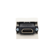Módulo Acoplador HDMI 2.0, Hembra a Hembra Tipo-A, Categoría 2, Uso en 2 Puertos Mini-Com, Color Blanco Mate