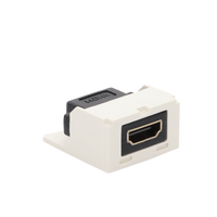 Módulo Acoplador HDMI 2.0, Hembra a Hembra Tipo-A, Categoría 2, Uso en 2 Puertos Mini-Com, Color Blanco Mate