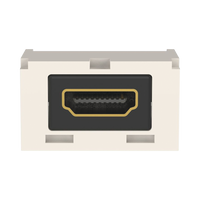 Módulo Acoplador HDMI 2.0, Hembra a Hembra Tipo-A, Categoría 2, Uso en 2 Puertos Mini-Com, Color Blanco Mate