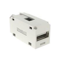 Módulo Acoplador USB 2.0, Hembra a Hembra, Tipo Mini-Com, Color Blanco Mate