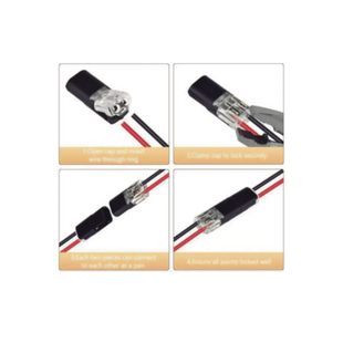 Bolsa con 25 conectores / Enchufables / Para 2 cables / compatibles en calibre 22 al 18 AWG