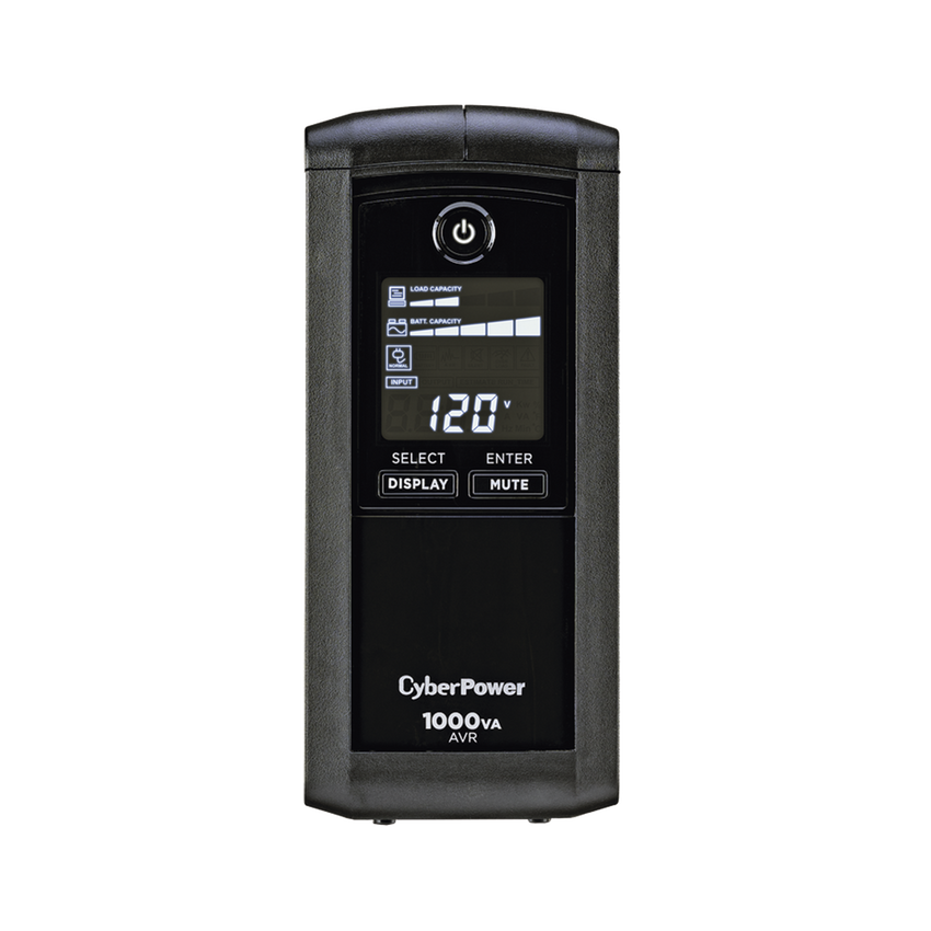 UPS de 1000 VA/600 W, Topología Línea Interactiva, Entrada 120 Vca NEMA 5-15P, Tipo Mini Torre, Con 9 Tomas NEMA 5-15R