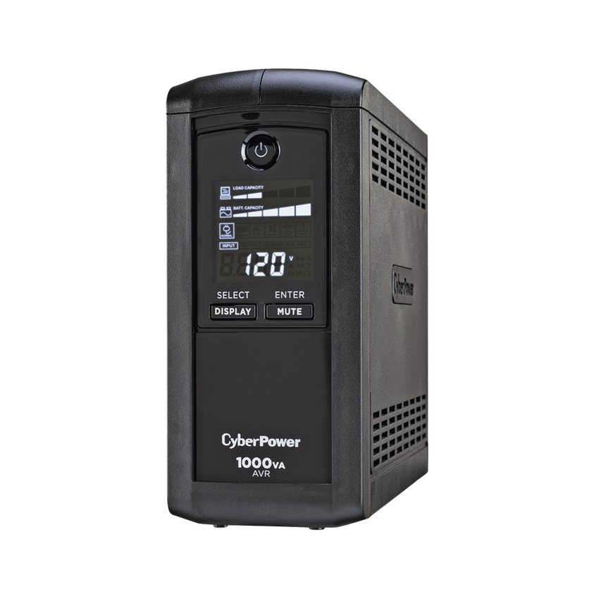 UPS de 1000 VA/600 W, Topología Línea Interactiva, Entrada 120 Vca NEMA 5-15P, Tipo Mini Torre, Con 9 Tomas NEMA 5-15R