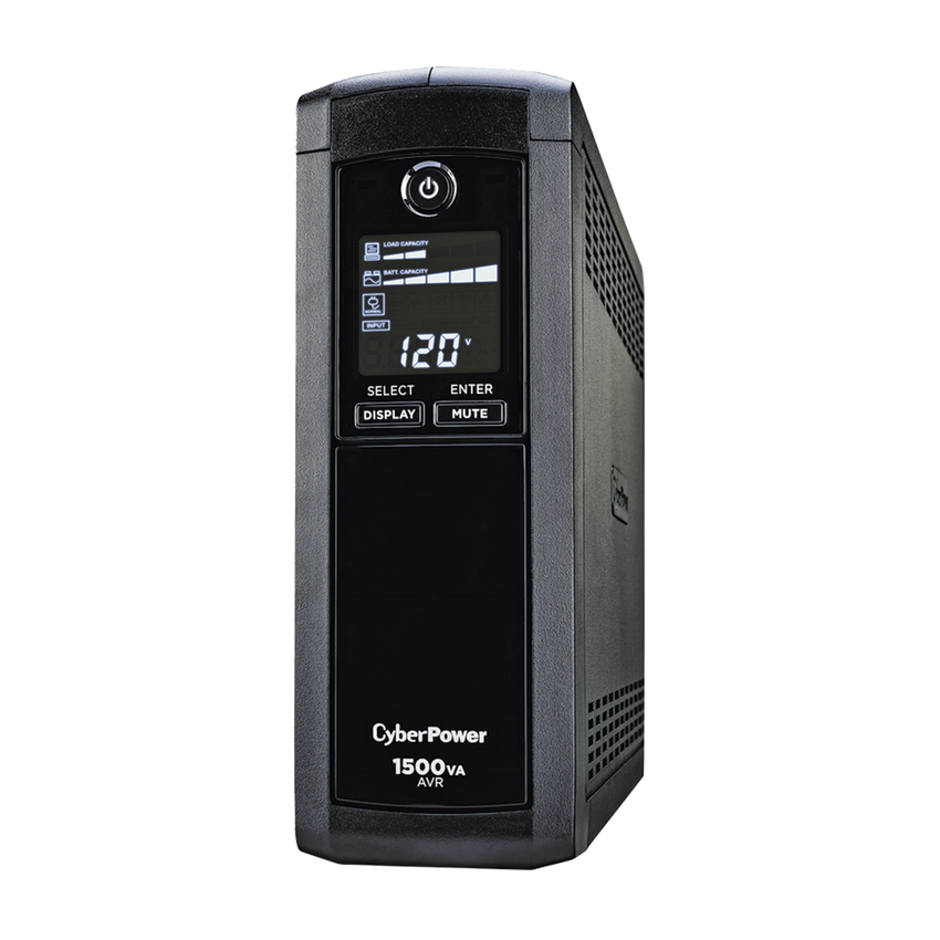 UPS de 1500 VA/900 W, Topología Línea Interactiva, Entrada 120 Vca NEMA 5-15P, Tipo Mini Torre, Con 12 Tomas NEMA 5-15R