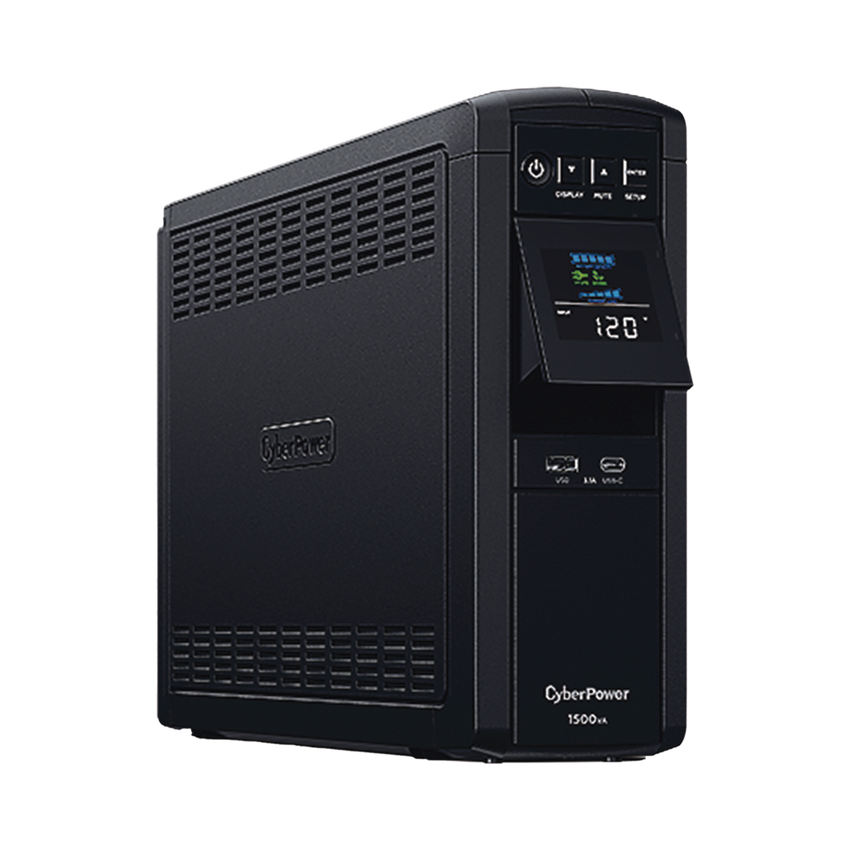 UPS de 1500 VA/900 W, Topología Línea Interactiva, Entrada 120 Vca NEMA 5-15P, Onda Senoidal Pura, Tipo Torre, Con 10 Tomas NEMA 5-15R