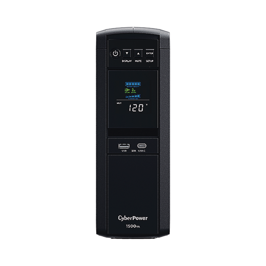 UPS de 1500 VA/900 W, Topología Línea Interactiva, Entrada 120 Vca NEMA 5-15P, Onda Senoidal Pura, Tipo Torre, Con 10 Tomas NEMA 5-15R