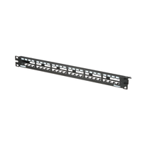 Panel de Parcheo Modular Mini-Com (Sin Conectores), Plano, Totalmente Blindado, de 24 Puertos, 1UR