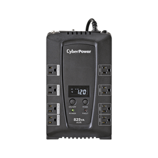 UPS de 825 VA/450 W, Topología Línea Interactiva, Entrada 120 Vca NEMA 5-15P, Tipo Gabinete Compacto, Con 8 Tomas NEMA 5-15R