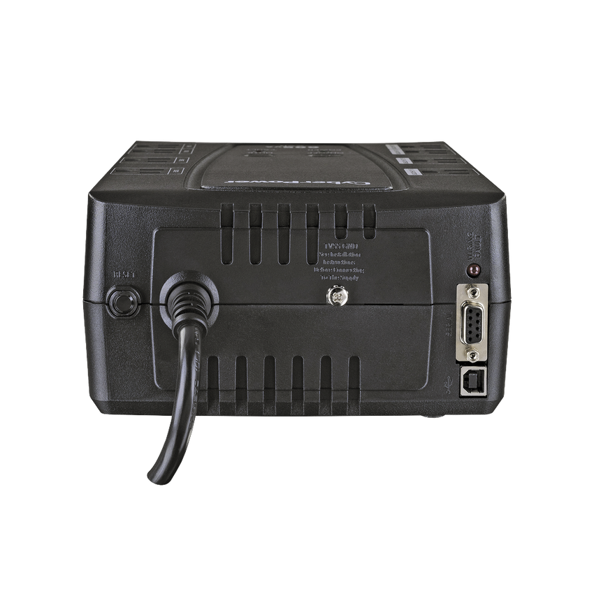 UPS de 825 VA/450 W, Topología Línea Interactiva, Entrada 120 Vca NEMA 5-15P, Tipo Gabinete Compacto, Con 8 Tomas NEMA 5-15R