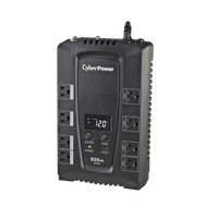 UPS de 825 VA/450 W, Topología Línea Interactiva, Entrada 120 Vca NEMA 5-15P, Tipo Gabinete Compacto, Con 8 Tomas NEMA 5-15R