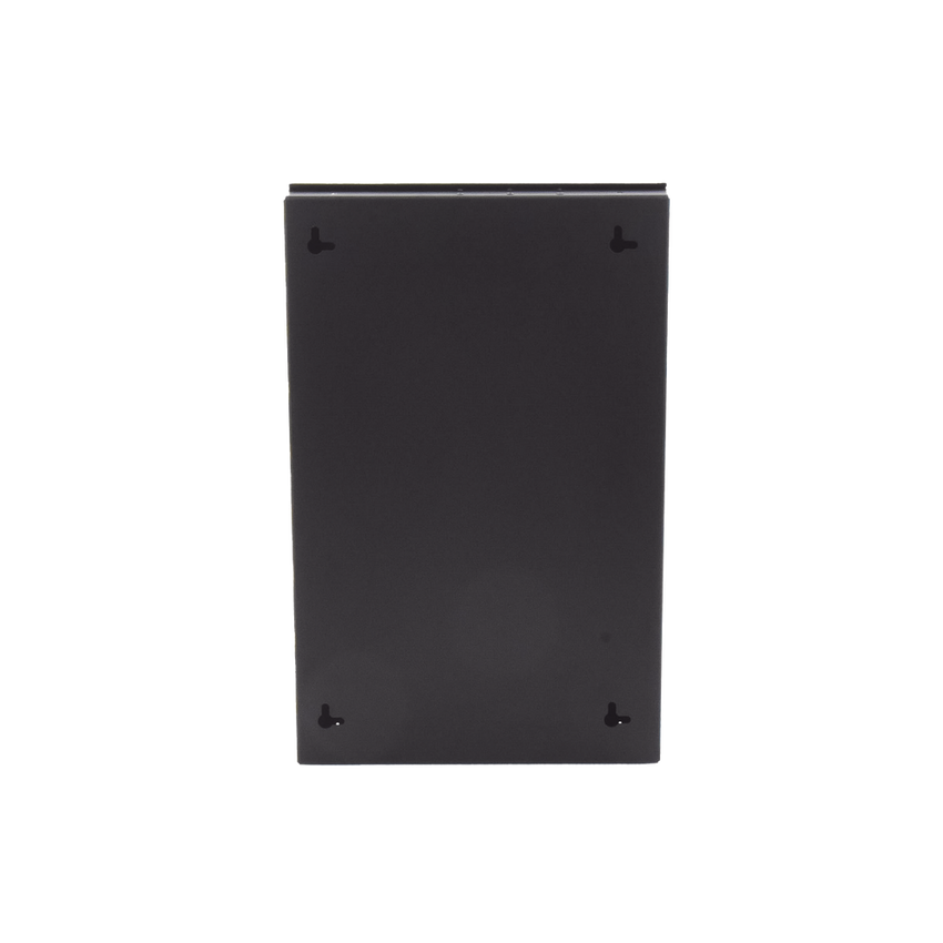 Punto de Consolidación Para 24 Puertos, Con Espacio Para 1 UR, Instalación en Piso, Pared o Techo, Fabricado en Acero, Color Negro