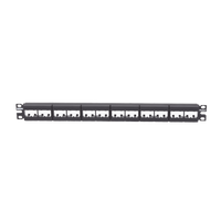 Panel de Parcheo Modular Mini-Com (Sin Conectores), Plano, Sin Blindaje, de 24 Puertos, 1UR