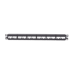 Panel de Parcheo Modular Mini-Com (Sin Conectores), Plano, Sin Blindaje, de 24 Puertos, 1UR
