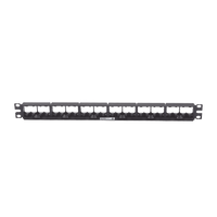 Panel de Parcheo Modular Mini-Com (Sin Conectores), Plano, Sin Blindaje, de 24 Puertos, 1UR