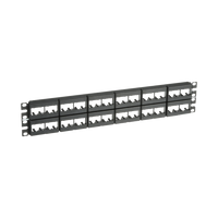 Panel de Parcheo Modular Mini-Com (Sin Conectores), Plano, Sin Blindaje, de 48 Puertos, 2 UR