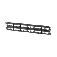 Panel de Parcheo Modular Mini-Com (Sin Conectores), Plano, Sin Blindaje, de 48 Puertos, 2 UR