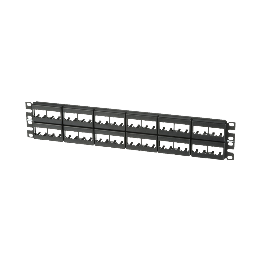 Panel de Parcheo Modular Mini-Com (Sin Conectores), Plano, Sin Blindaje, de 48 Puertos, 2 UR