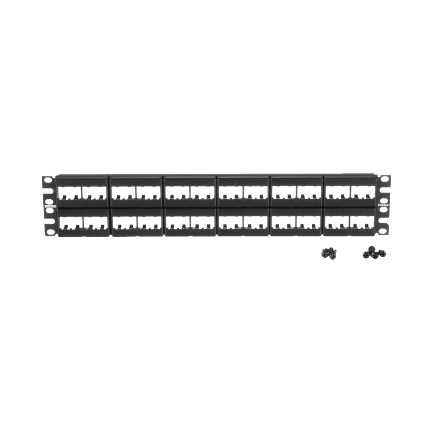 Panel de Parcheo Modular Mini-Com (Sin Conectores), Plano, Sin Blindaje, de 48 Puertos, 2 UR