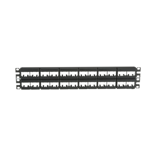 Panel de Parcheo Modular Mini-Com (Sin Conectores), Plano, Sin Blindaje, de 48 puertos, 2 UR