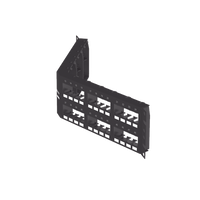 Panel de Parcheo Modular Mini-Com (Sin Conectores), Angulado Instalación la Ras, Sin Blindaje, de 48 Puertos, 2UR