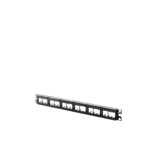 Panel de Parcheo Modular Mini-Com (Sin Conectores), Plano, Sin Blindaje, Con Etiqueta y Cubierta, de 24 Puertos, 1UR
