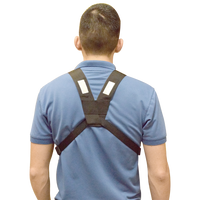 Pechera Universal con soporte para radio, sostén de bolígrafo y seguridad para la bolsa con cinta adherente. Logo TX-PRO.