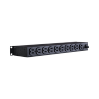 PDU Básico Para Distribución de Energía, Con 10 Tomas NEMA 5-15R Traseras, 1UR, 15 Amp, 120 Vca