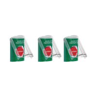 Paquete de 3 Botones con 3 Diferentes Métodos de Activación y 3 Mensajes Diferentes, Color Verde