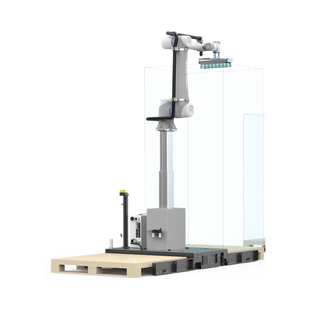 Estacion Con Brazo Robotico Telescopico Colaborativo Especializado Para Procesos De Palletizado Altura Maxima 2100mm