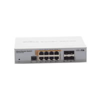 Cloud Router Switch Administrable L3, 8 puertos 10/100/1000 Mbps c/PoE Pasivo ó 802.3af/at, 4 Puertos SFP