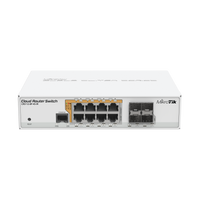 Cloud Router Switch Administrable L3, 8 puertos 10/100/1000 Mbps c/PoE Pasivo ó 802.3af/at, 4 Puertos SFP