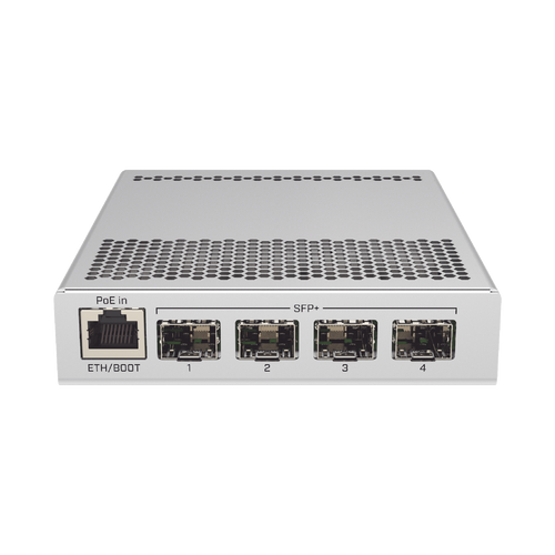 (CRS305-1G-4S+IN) Switch administrable Sistema Operativo Dual, puerto 1G Rj45, 4 puertos 10G SFP+ para Escritorio