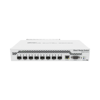 (CRS309-1G-8S+IN) Switch administrable Sistema Operativo Dual, puerto 1G Rj45, 8 puertos 10G SFP+ para Escritorio