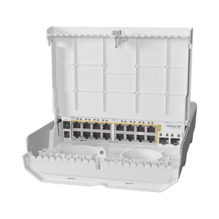 (netPower 16P) Switch administrable Sistema Operativo Dual, 16 puertos c/PoE, 2 puertos 10G SFP+ para Exterior