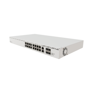 Cloud Router Switch 16 puertos, 8 PoE+ y 8 PoE++, Fuentes redundantes Hot-Swap