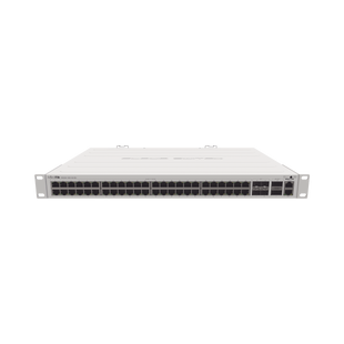 (CRS354-48G-4S+2Q+RM) Cloud Router Switch 48 puertos Gigabit Ethernet, 4 puertos SFP+ 10G, 2 puertos QSFP+ 40G, Montaje en Rack