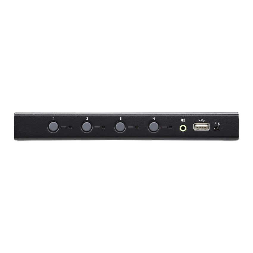 Switch KM USB| 4 Puertos | Boundless Switching | RS232 | Controla 4 Computadoras con 1 Teclado/Mouse