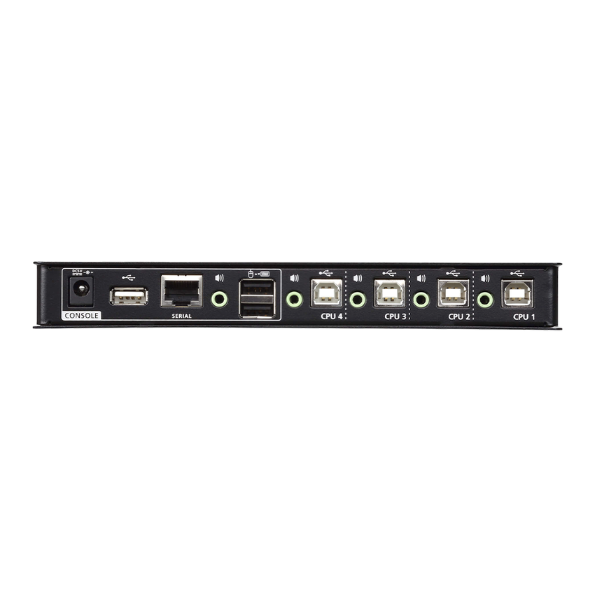 Switch KM USB| 4 Puertos | Boundless Switching | RS232 | Controla 4 Computadoras con 1 Teclado/Mouse