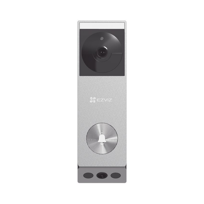 Doorbell de Batería Recargable con Transformador de 5Vcc o Panel Solar (Incluye Panel) / 3 megapíxel / Doble Lente / Protección IP65 / Audio de Dos Vías