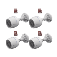 Kit de Camaras WiFi, Incluye 4 Piezas CS-H3C y 4 Piezas HS-TF-E1/32G  / Detección de Movimiento