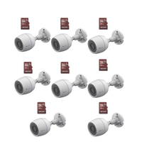 Kit de Camaras WiFi, Incluye 8 Piezas CS-H3C y 8 Piezas HS-TF-E1/32G /  Detección de Movimiento