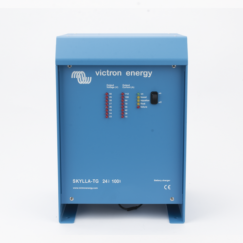 Skylla-TG 24/100 / Cargador de Baterías para Ambientes Marinos 24 V, 100 A / Bancos de 500 a 1000 Ah